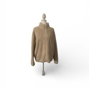 PINK Victoria’s Secret Cream Sherpa Full Zip Fleece Jacket Cozy